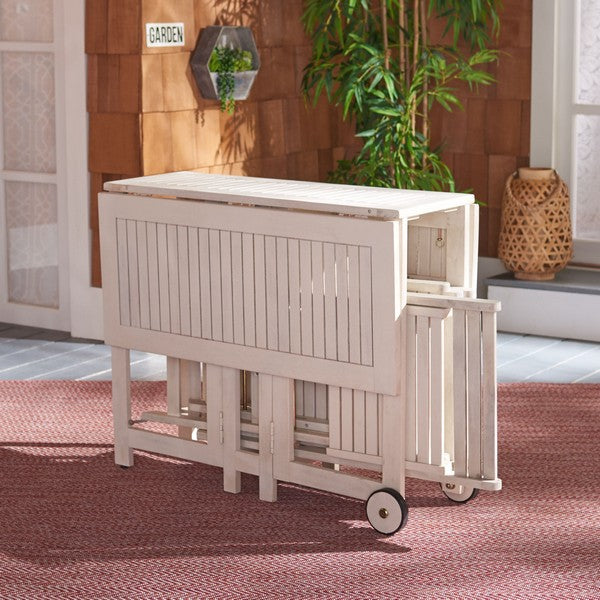 Arvin 5-Piece Outdoor Dining Set – Foldable Acacia Wood Table and Chairs