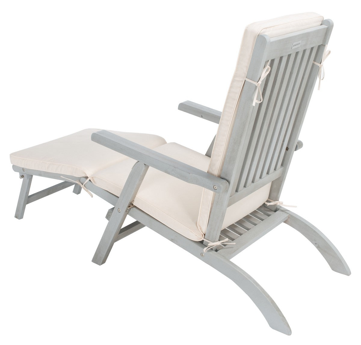 Palmdale Lounge Chair – Classic Acacia Wood Outdoor Lounger with Cushion