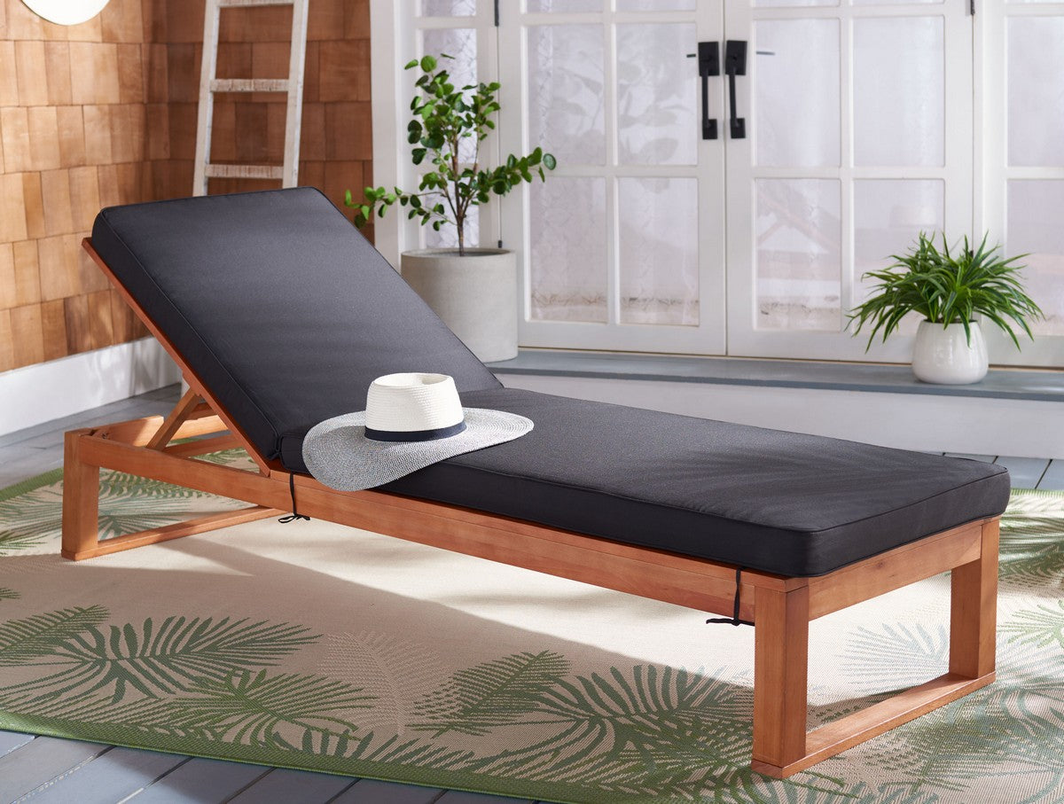 Solano Sunlounger – Eucalyptus Wood Frame with Cushion Comfort