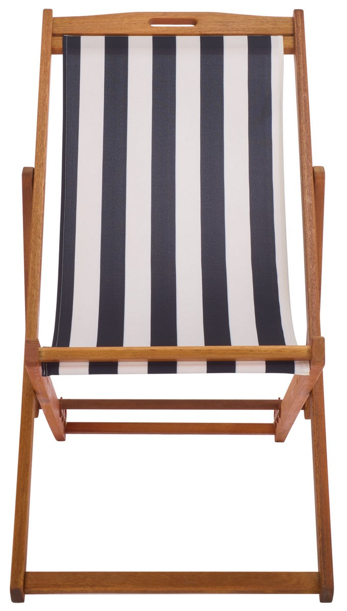 Loren Folding Sling Chair Set of 2 – Natural Eucalyptus Wood Outdoor Chairs