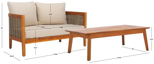 Amanda Bench & Table Outdoor Set