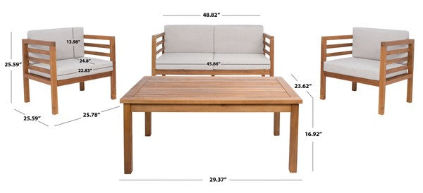 Kinnell 4 Piece Outdoor Living Set