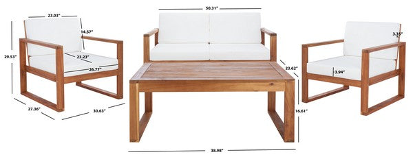 Emiko 4 Piece Outdoor Living Set