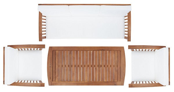 Finnick 4-Piece Acacia Wood Outdoor Living Set with Coffee Table