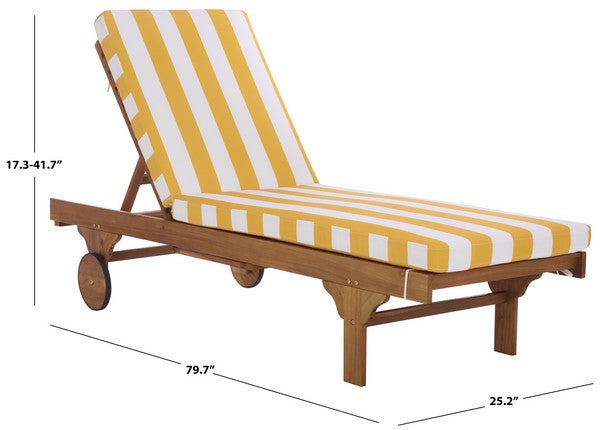 Newport Lounge Chair – Acacia Wood Outdoor Chaise Lounger
