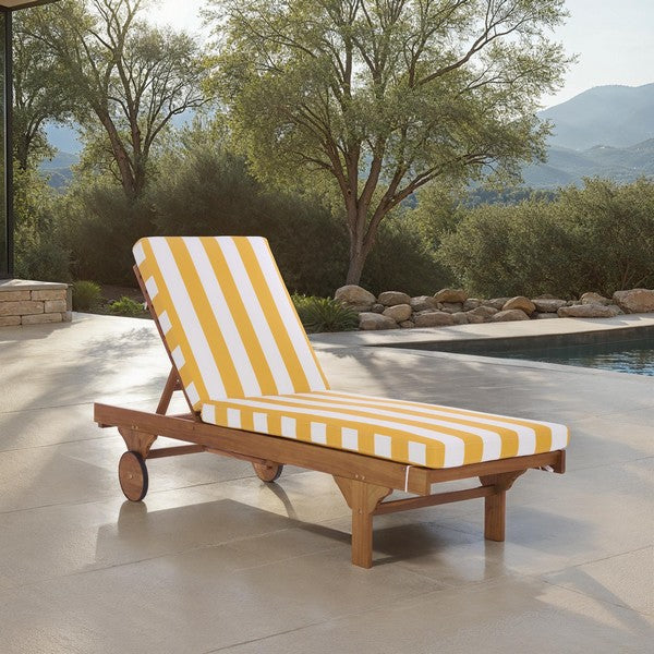 Newport Lounge Chair – Acacia Wood Outdoor Chaise Lounger