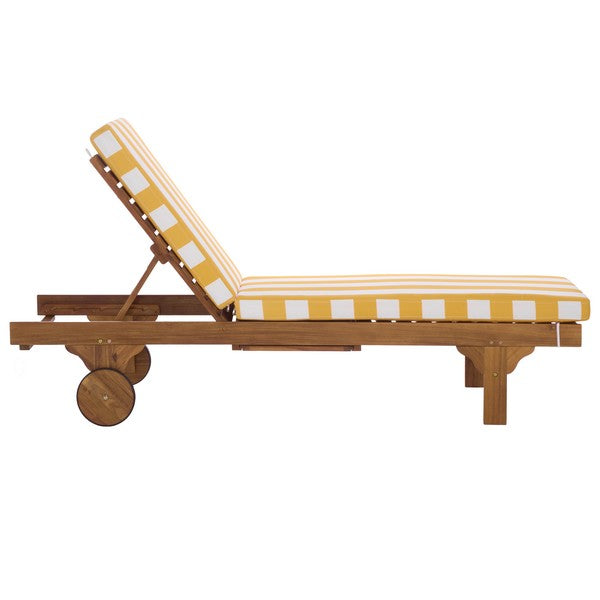 Newport Lounge Chair – Acacia Wood Outdoor Chaise Lounger
