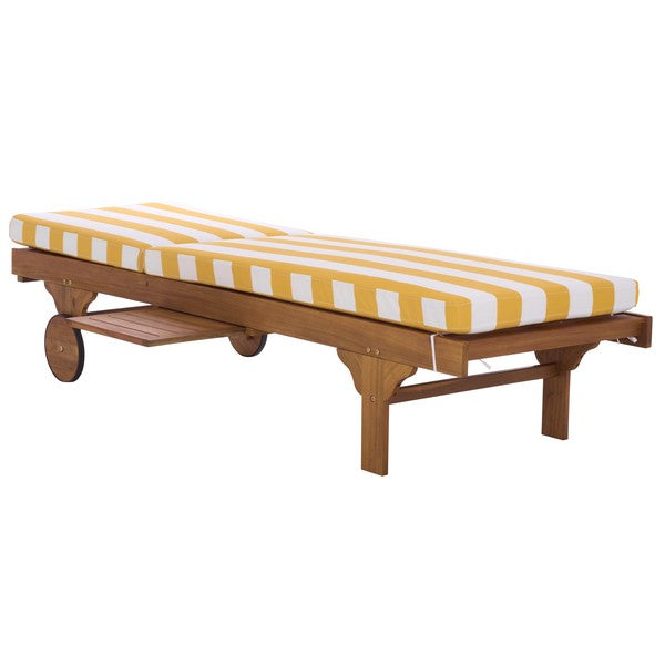 Newport Lounge Chair – Acacia Wood Outdoor Chaise Lounger