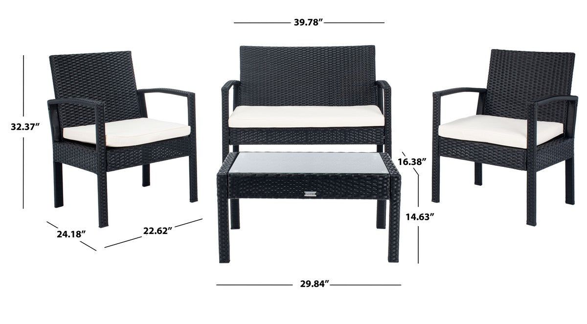 Bassey 4 Piece Outdoor Living Set