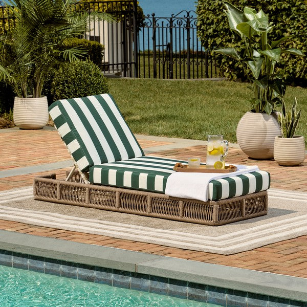 Gillian Sunlounger – Coastal Rope Accent Outdoor Lounger
