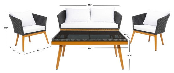 Malsor 4 Piece Outdoor Living Set