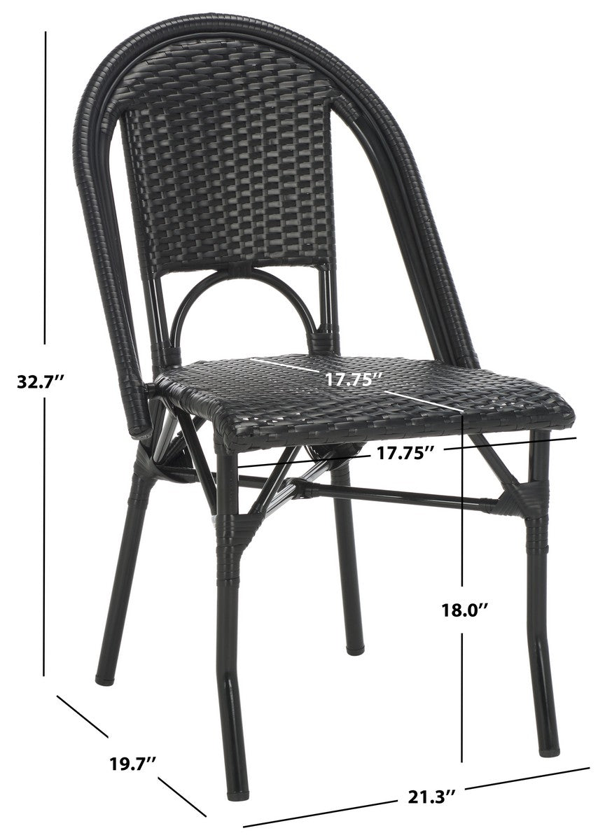 Torino Side Chair Set of 2 – Aluminum & PE Wicker Outdoor Chairs
