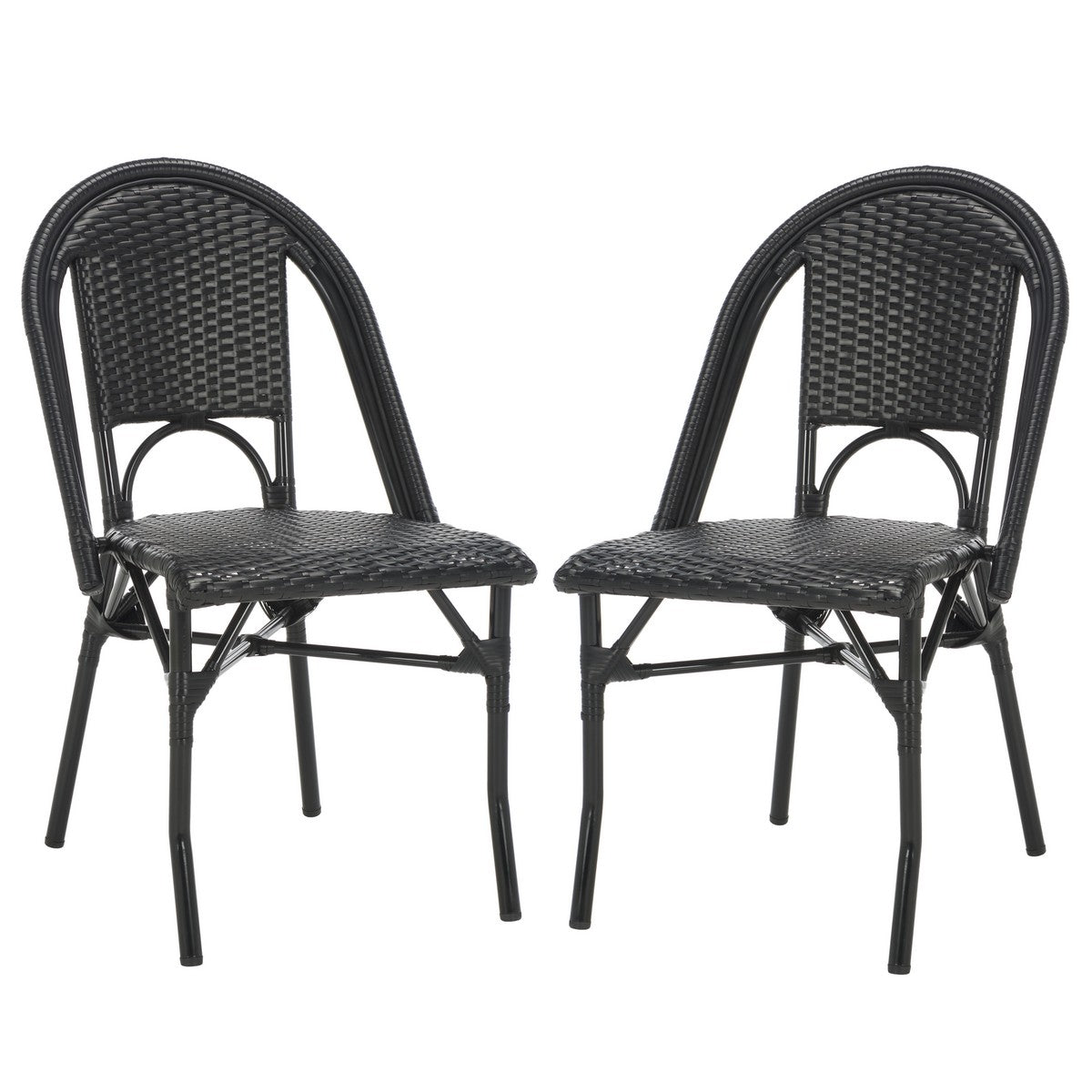 Torino Side Chair Set of 2 – Aluminum & PE Wicker Outdoor Chairs