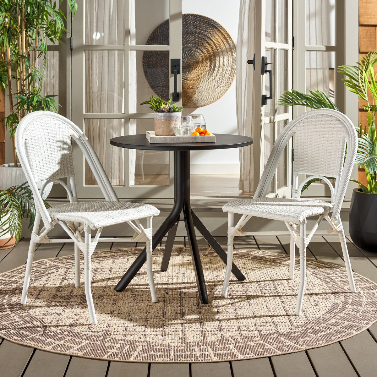 Torino Side Chair Set of 2 – Aluminum & PE Wicker Outdoor Chairs