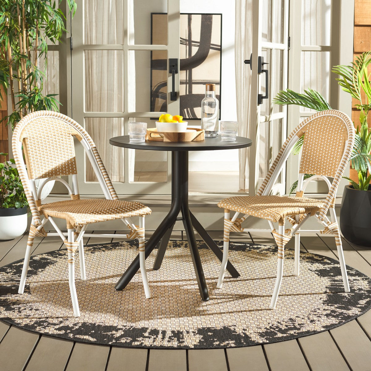Torino Side Chair Set of 2 – Aluminum & PE Wicker Outdoor Chairs