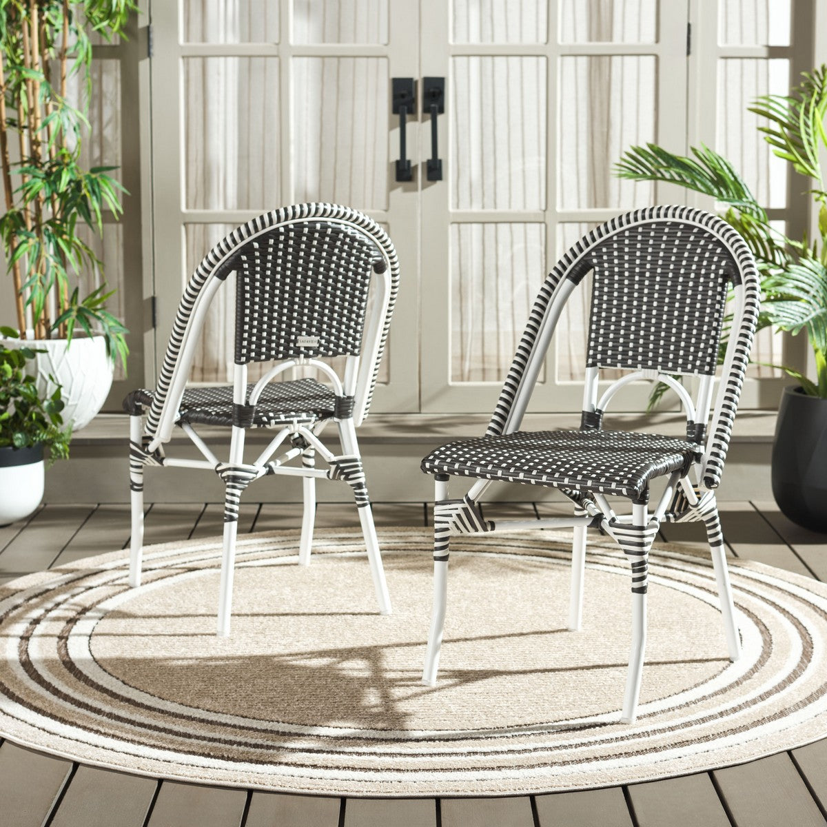 Torino Side Chair Set of 2 – Aluminum & PE Wicker Outdoor Chairs