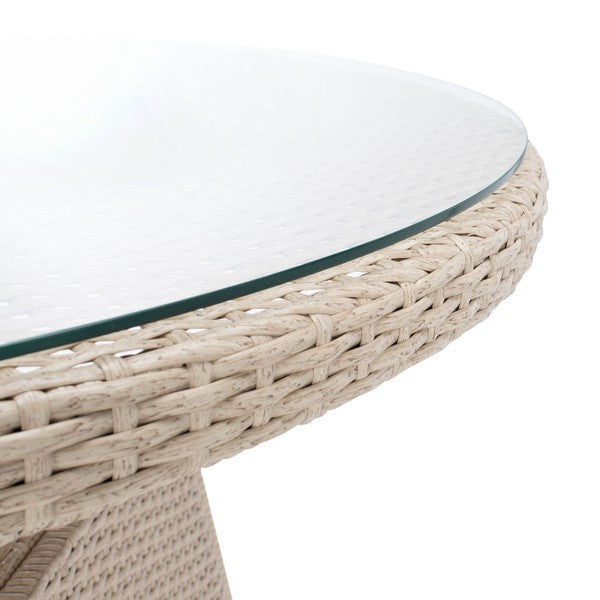 Challe Outdoor Dining Set – 7-Piece Wicker and Steel Patio Furniture with Cushions