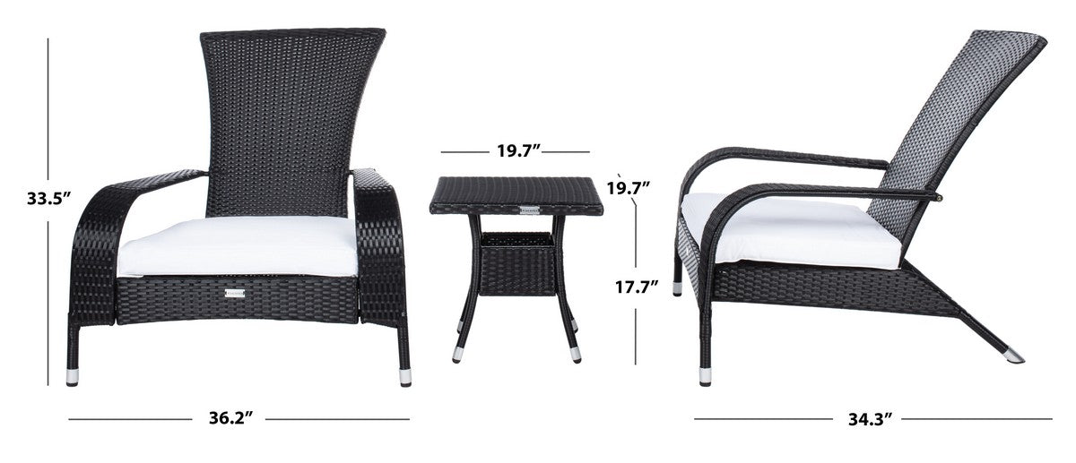 Edna 3 Piece Lounge Set – Wingback-Inspired Outdoor Elegance