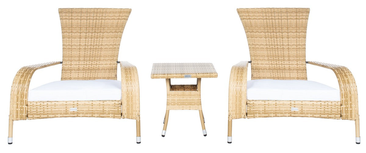 Edna 3 Piece Lounge Set – Wingback-Inspired Outdoor Elegance