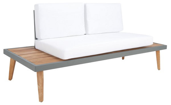 Melbrook 6 Piece Outdoor Living Set – Slatted Acacia Wood with Cushions