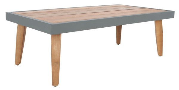 Melbrook 6 Piece Outdoor Living Set – Slatted Acacia Wood with Cushions