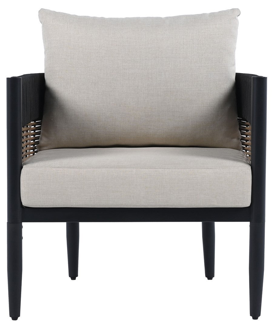 Harrison Outdoor Chair Set of 2 – Steel & Rope Patio Chairs with Cushions