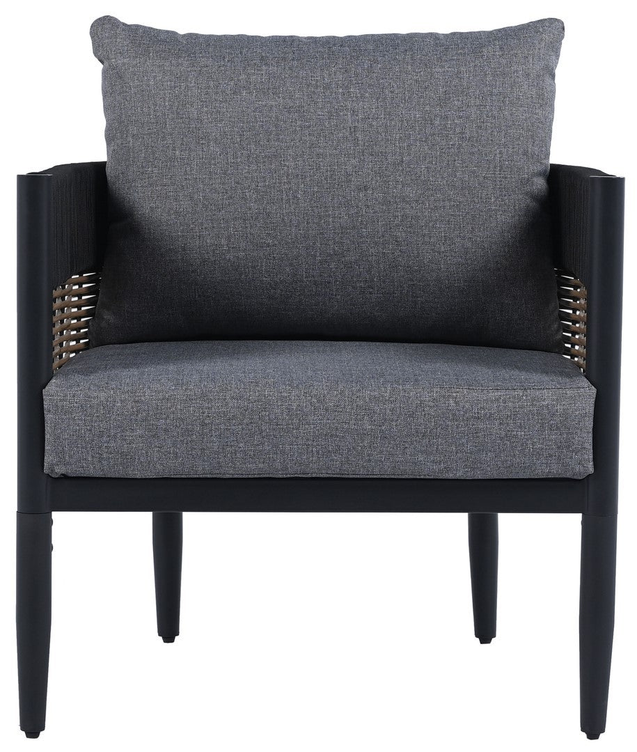 Harrison Outdoor Chair Set of 2 – Steel & Rope Patio Chairs with Cushions