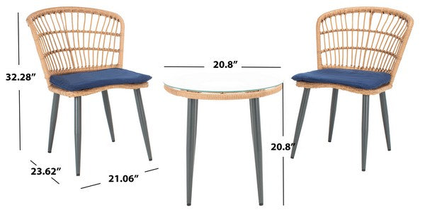 Prenza 3 Piece Lounger Set – British Colonial Style for Modern Outdoor Living