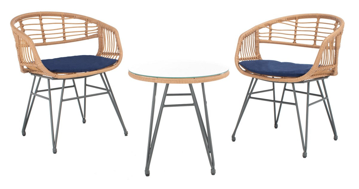 Ferla 3 Piece Lounger Set – Modern Coastal Style for Outdoor Comfort