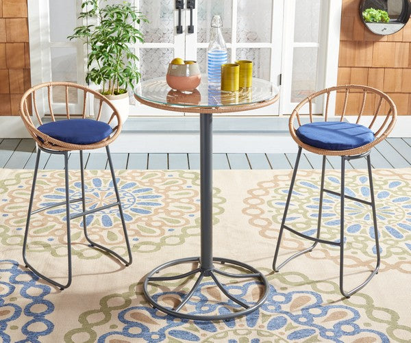 Lersa 3 Piece Lounger Set – Retro Rattan Seating