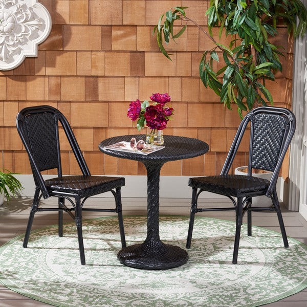 Daria 3-Piece Outdoor Bistro Set – PE Wicker Chairs & Table