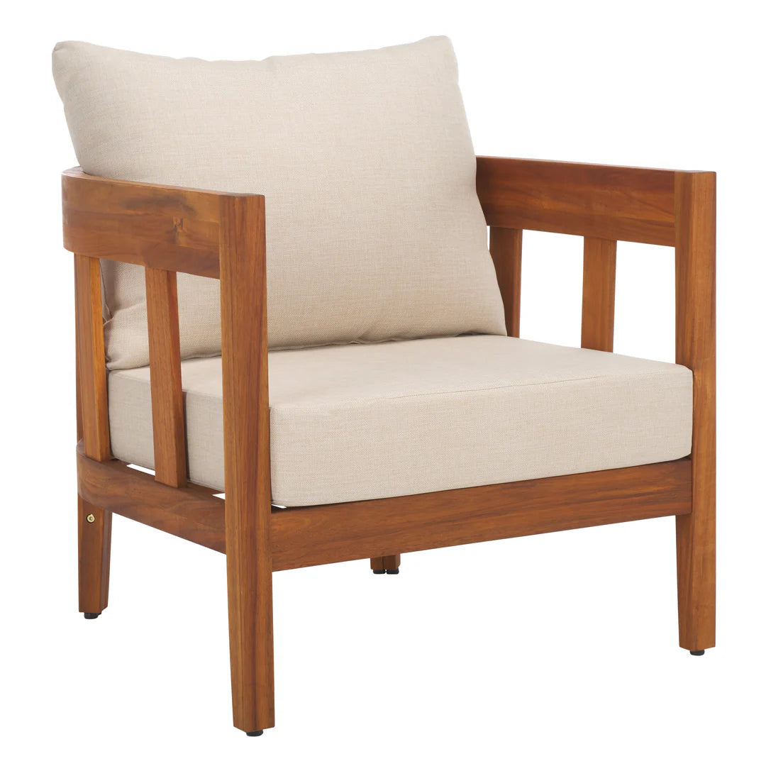 Owen 4 Piece Outdoor Living Set – Acacia Wood Frame with Plush Cushions