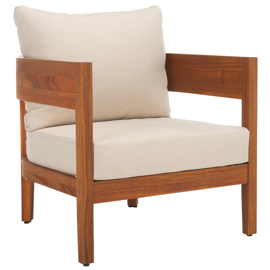 Theo 4 Piece Outdoor Set – Modern Teak Wood Outdoor Lounge with Cushions