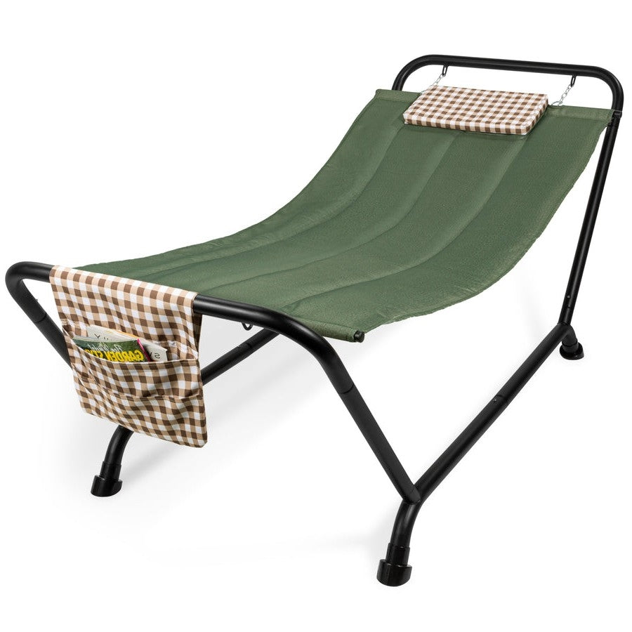 Patio Hammock with Pockets & Pillow