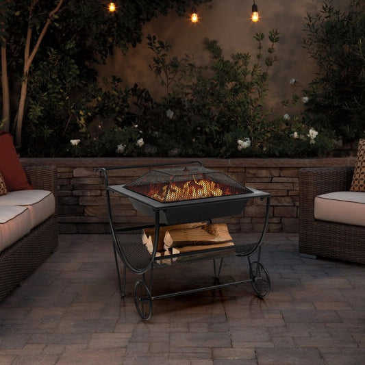 Portable Outdoor Wheeled Fire Pit