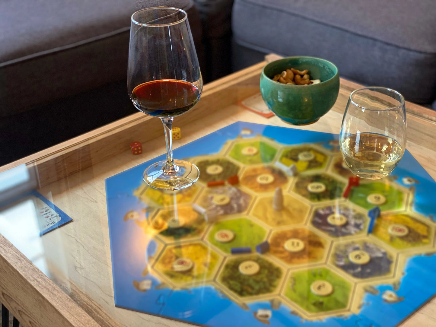 Rustic BYO Board Game Table with Removable Tempered Glass