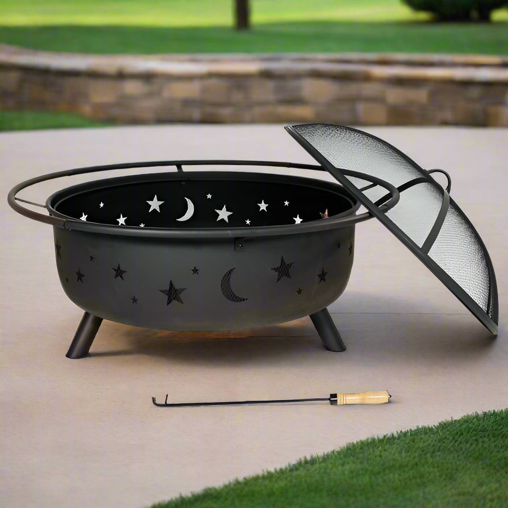 Weather Resistant Steel Wood Burning Fire Pit