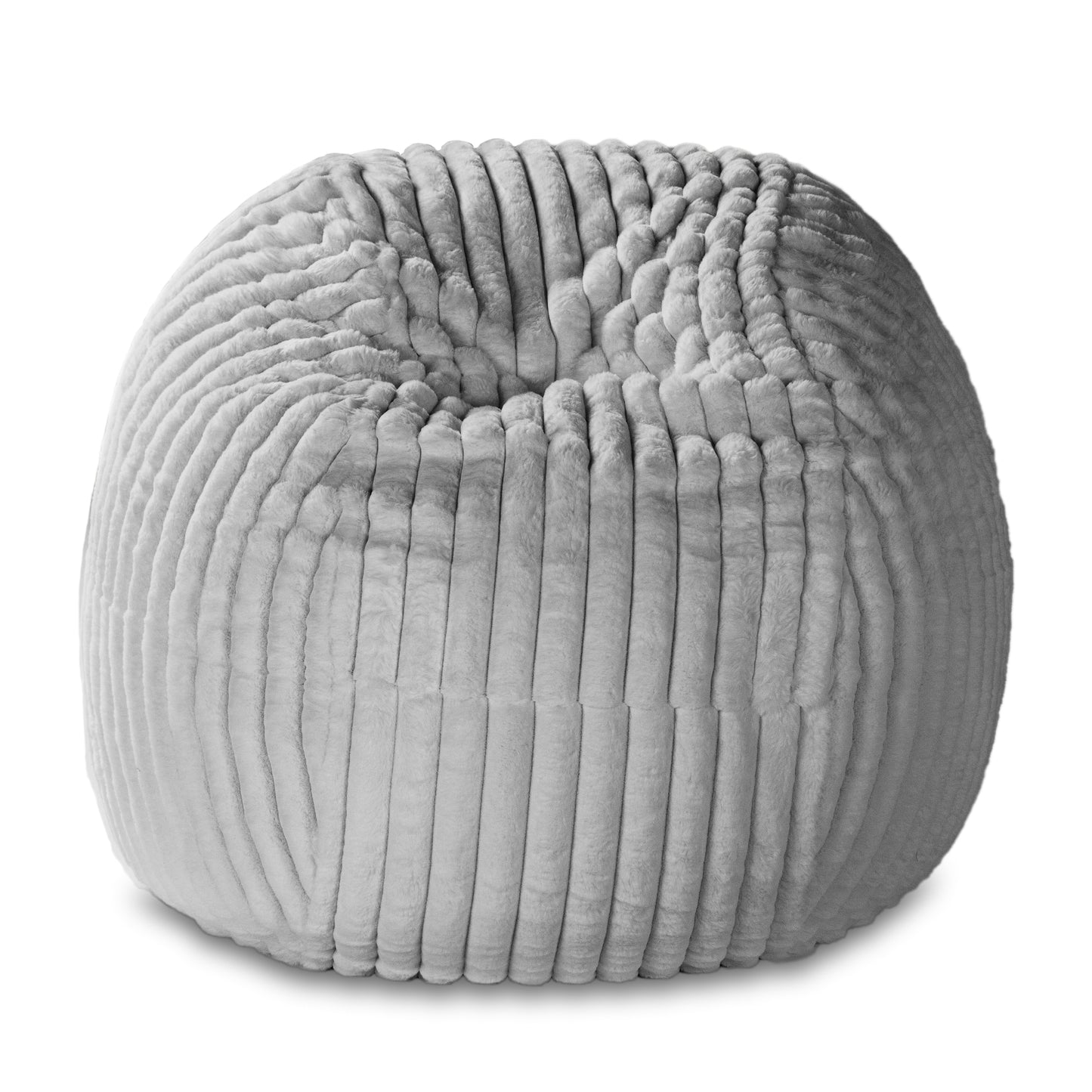 Luxe Faux Fur Bean Bag Chair -Striped