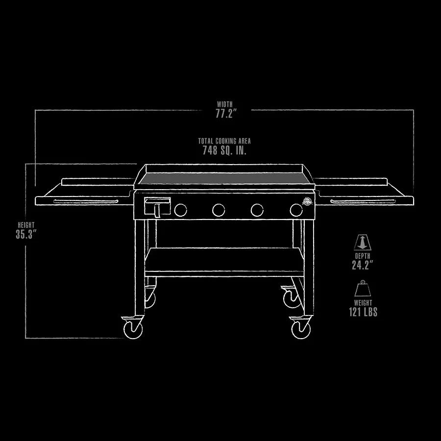 Pit Boss Deluxe 4-Burner Griddle – PB757GD