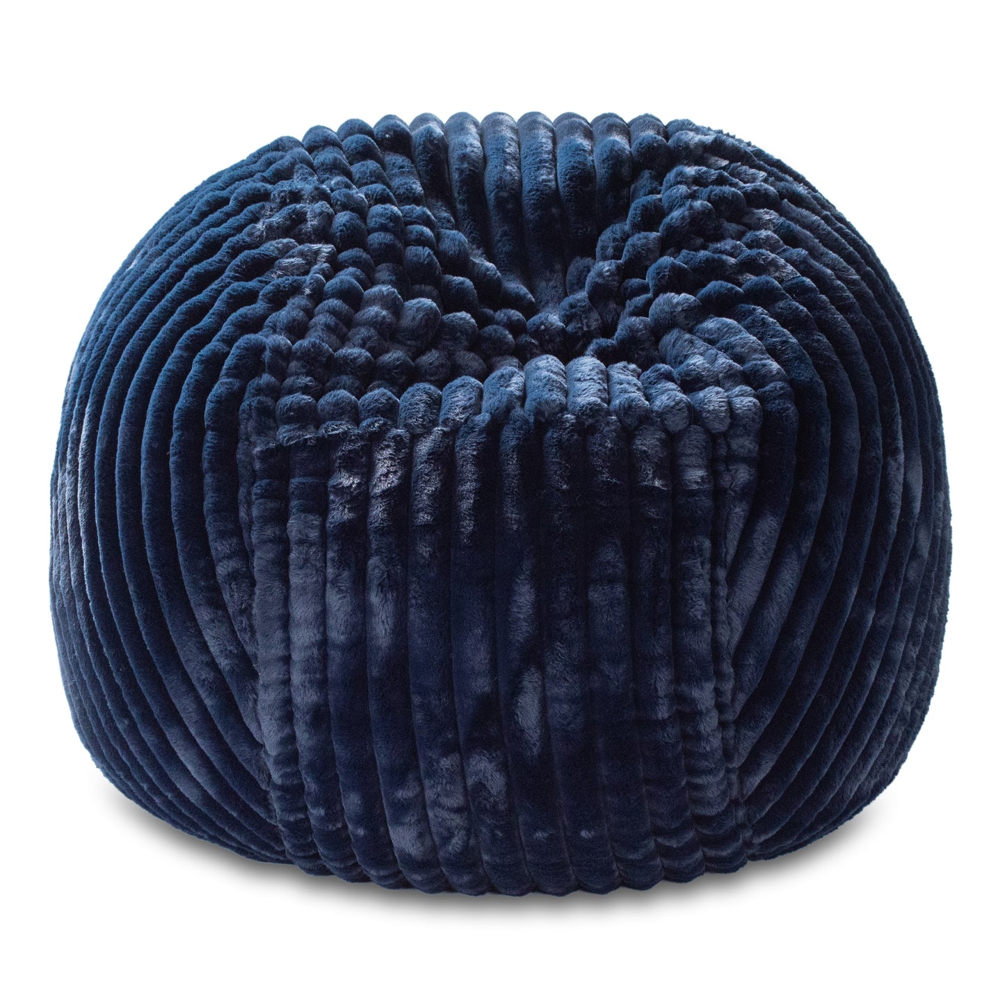 Luxe Faux Fur Bean Bag Chair -Striped