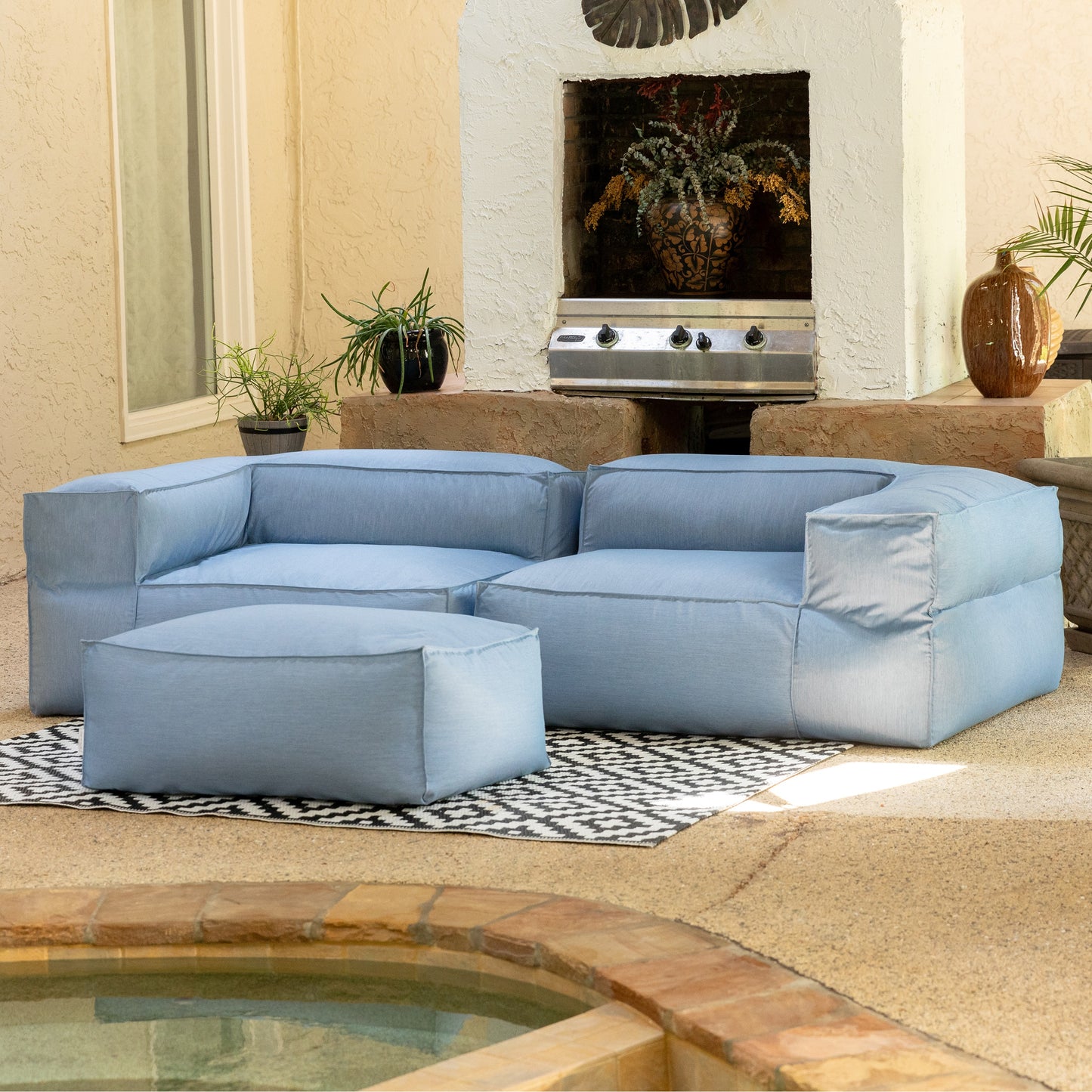 Baya Outdoor Luxurious Oversized Ottoman