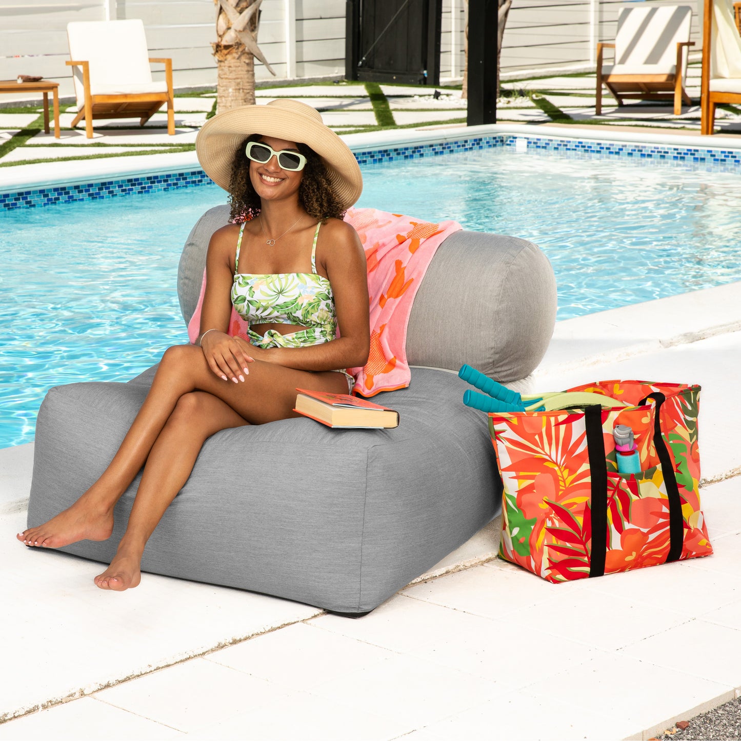 Tybee Large Outdoor Lounge w/ Bolster