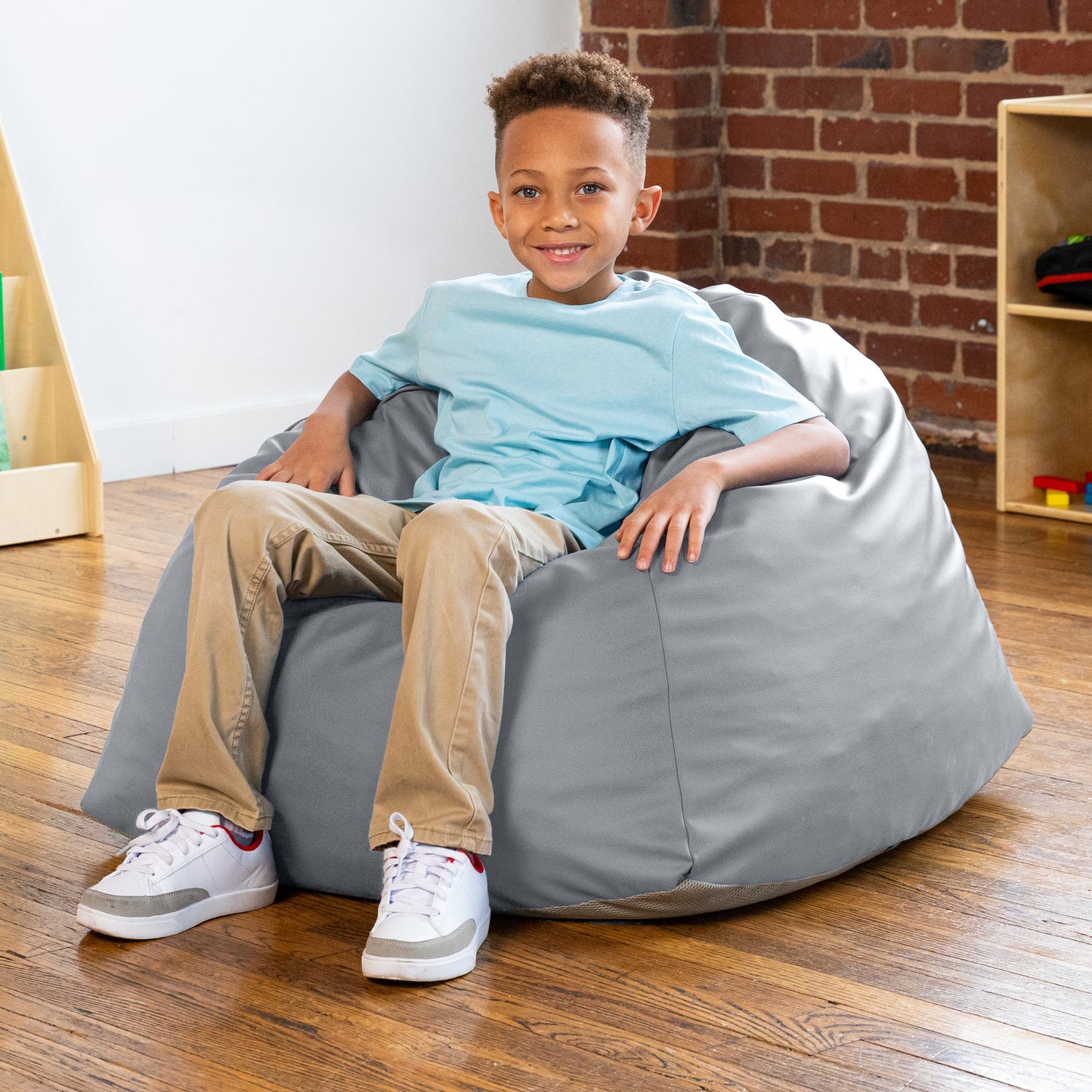 Premium Vinyl Kids Bean Bag Chair