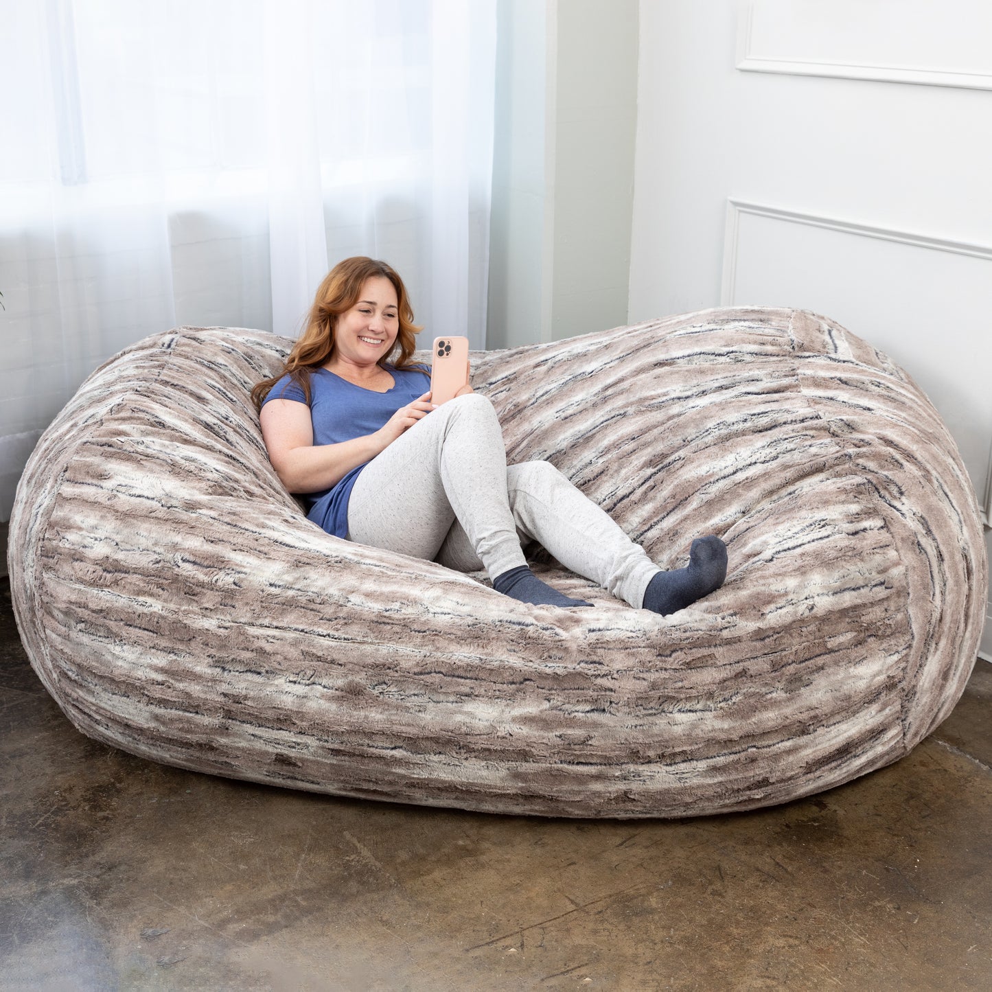 Luxe Faux Fur Bean Bag Grand Lounger