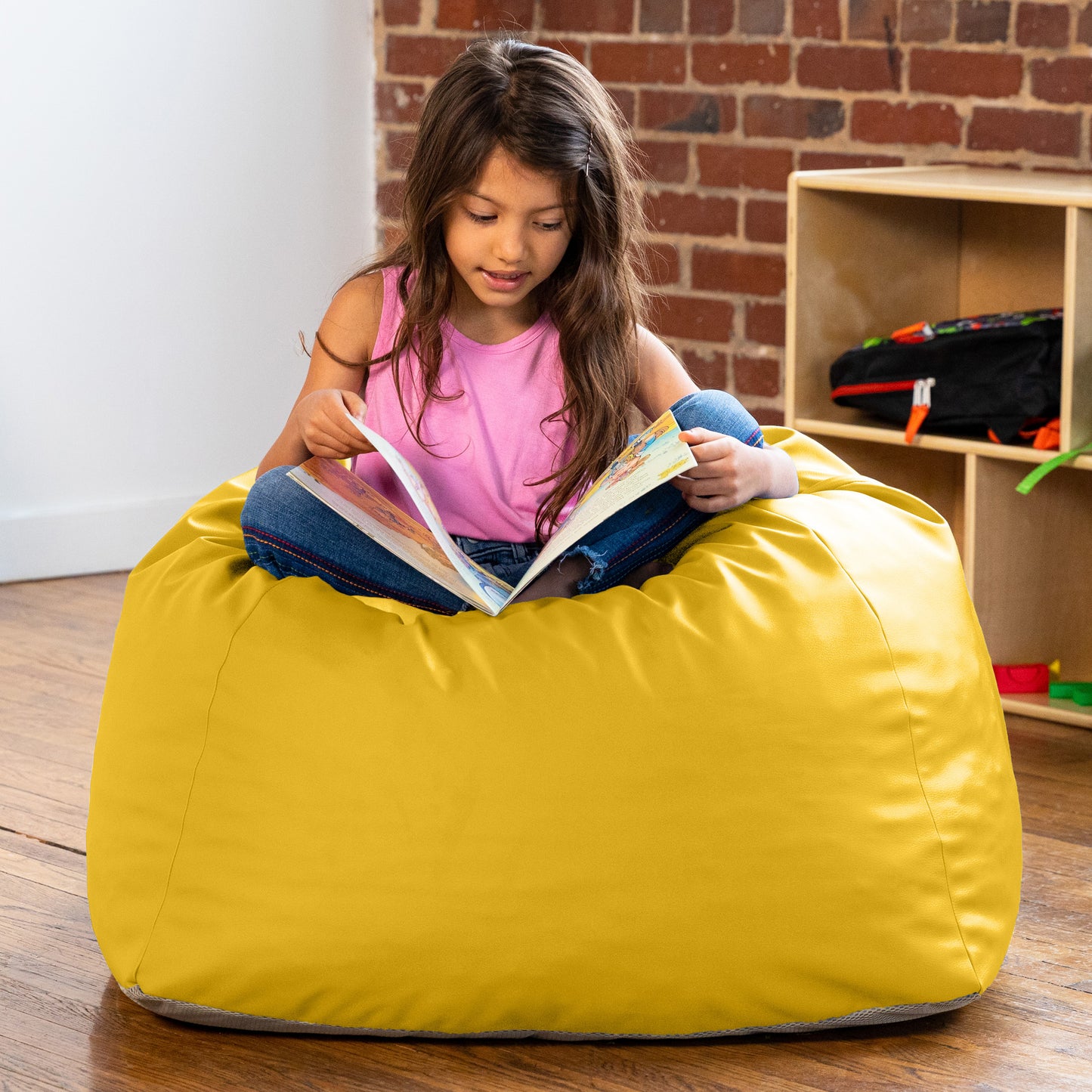 Premium Vinyl Kids Bean Bag Chair