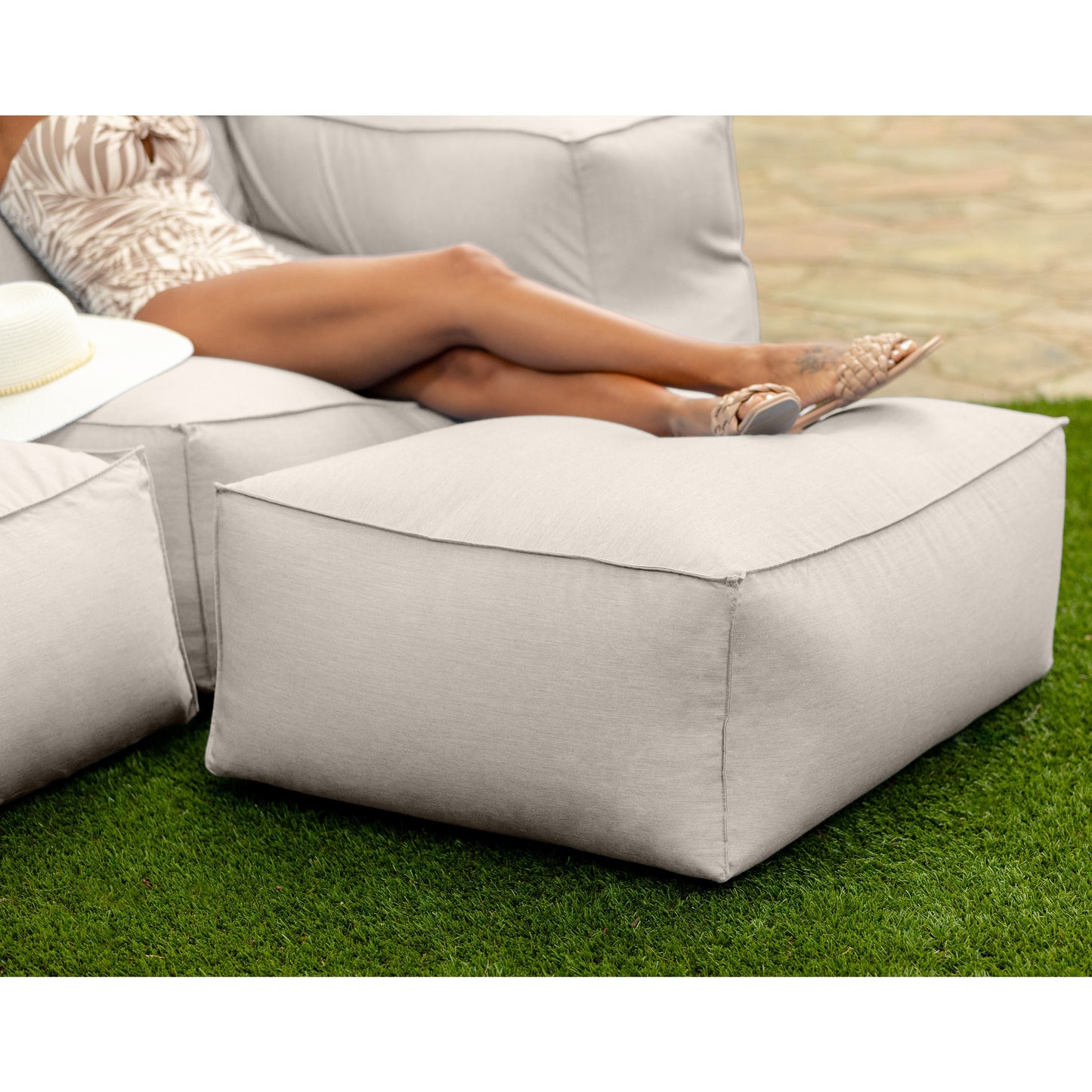 Baya Outdoor Luxurious Oversized Ottoman
