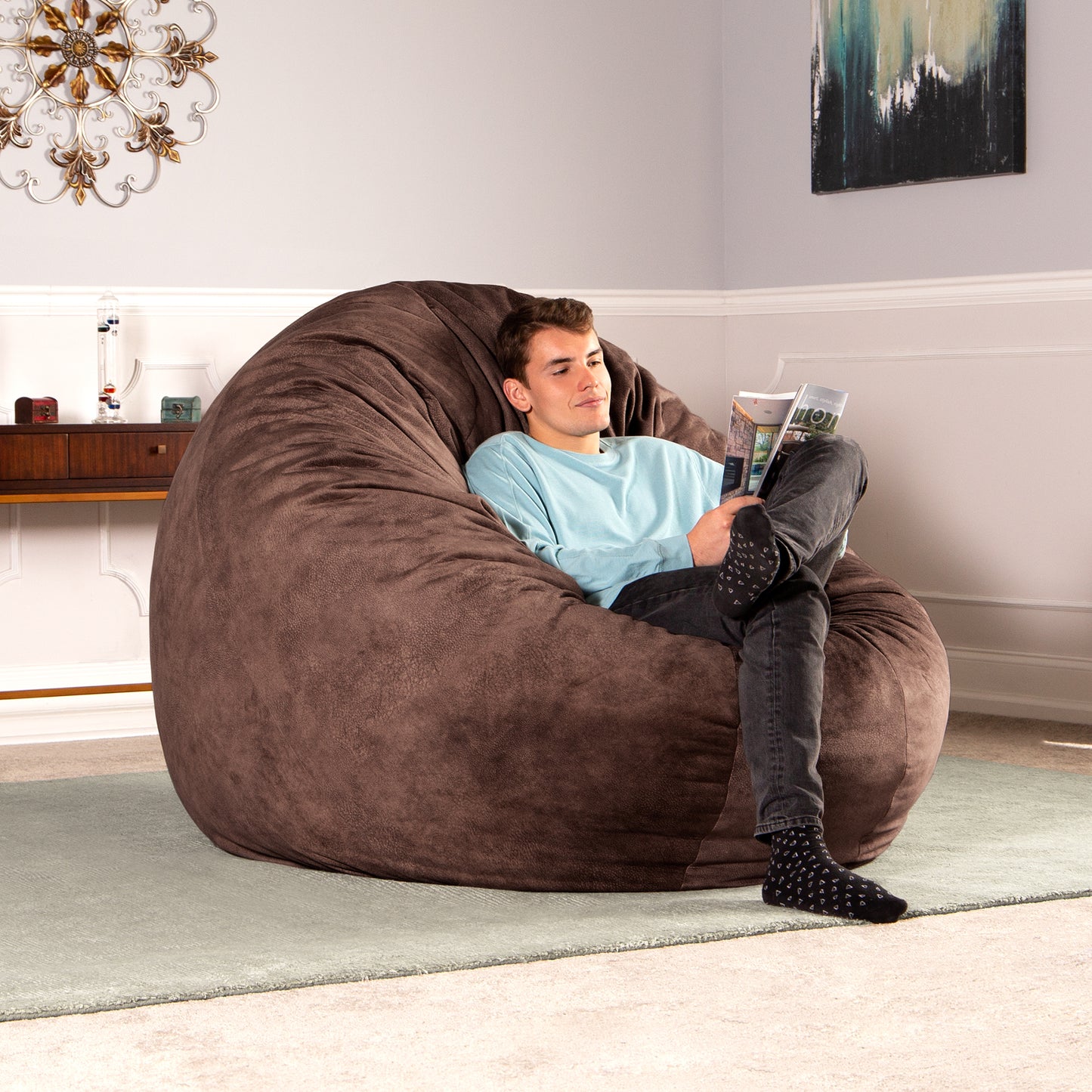 Premium Microvelvet Cocoon Giant Bean Bag