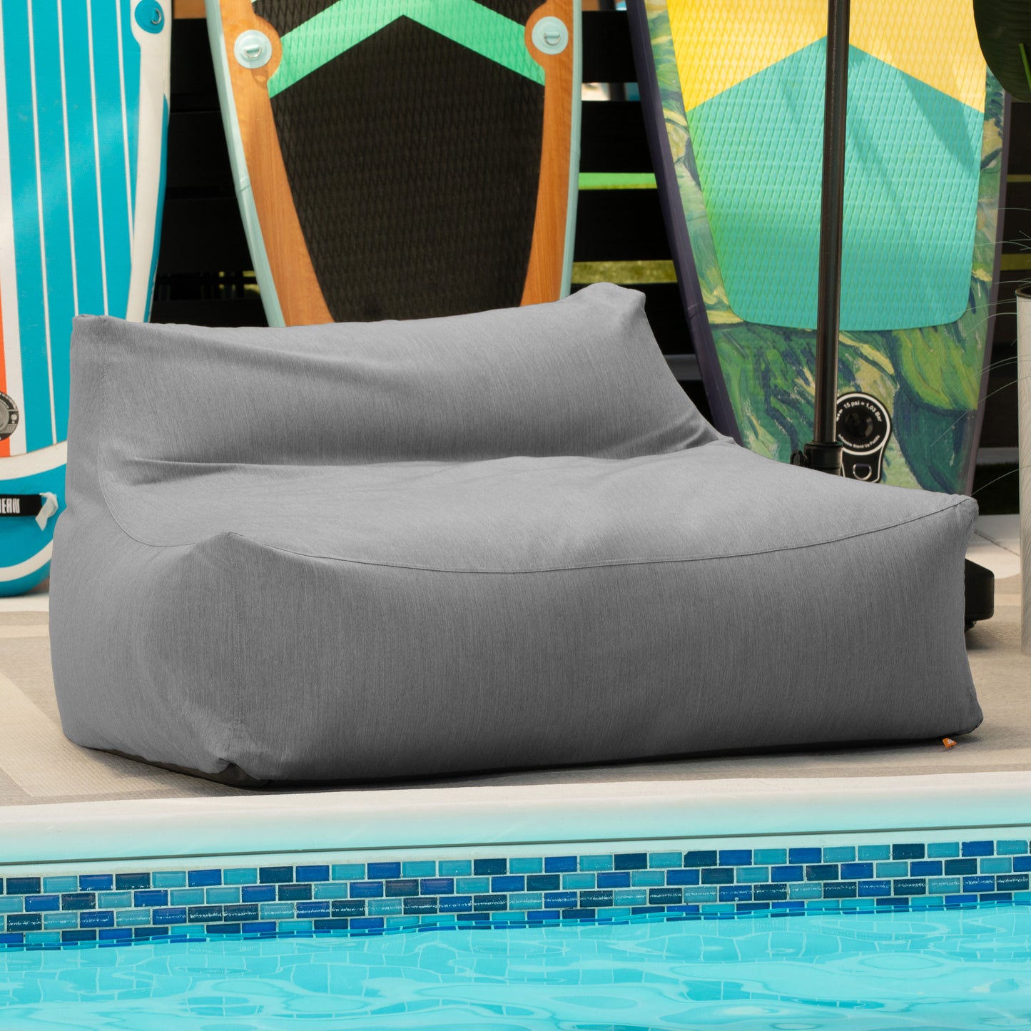 Sunbrella Lavista Outdoor Bean Bag Loveseat