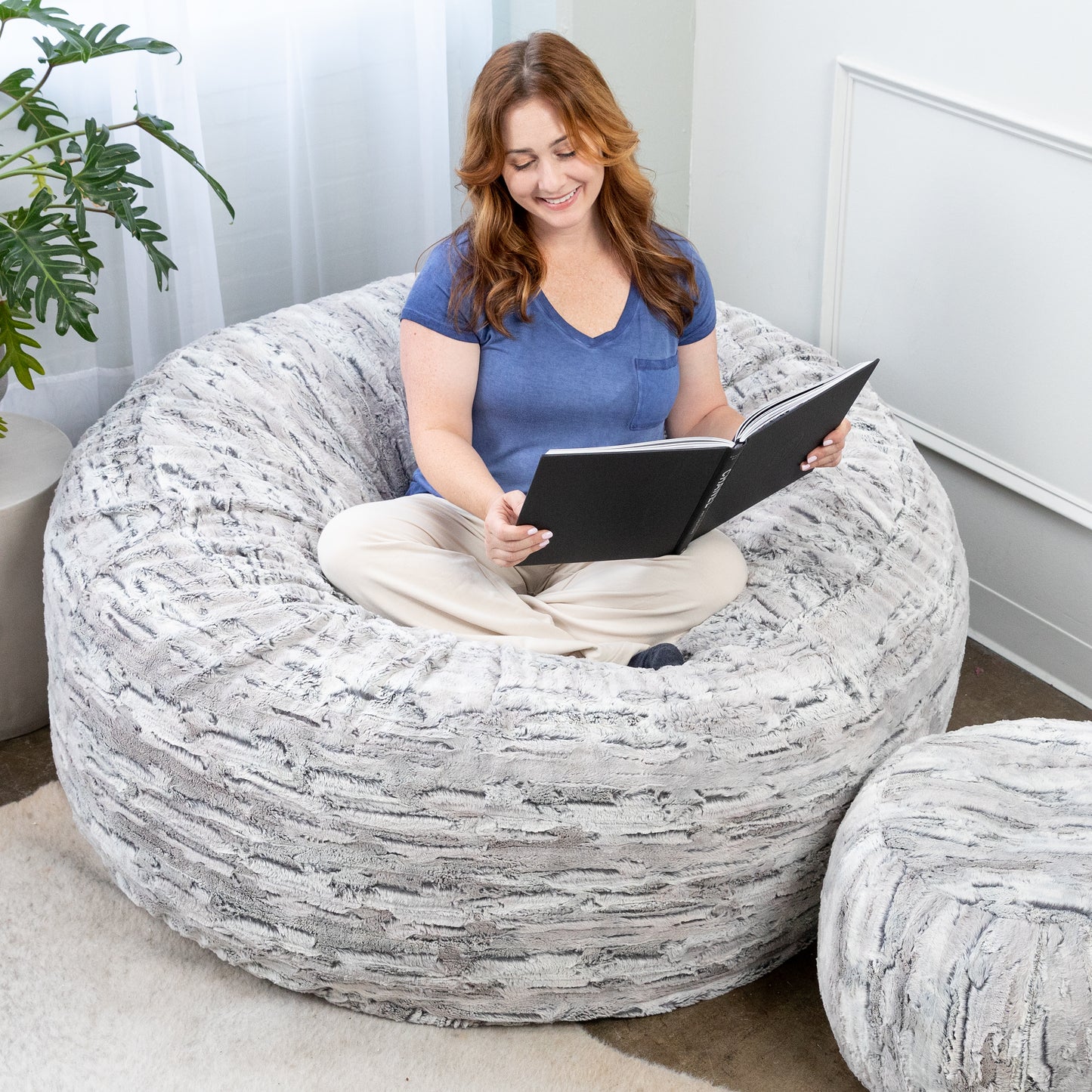 Luxe Faux Fur Bean Bag Chair