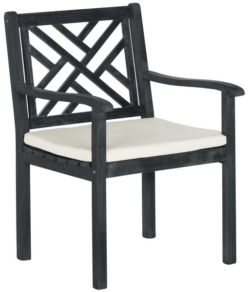 Bradbury 5-Piece Acacia Wood Outdoor Dining Set – Crosshatch Chairs with Cushions